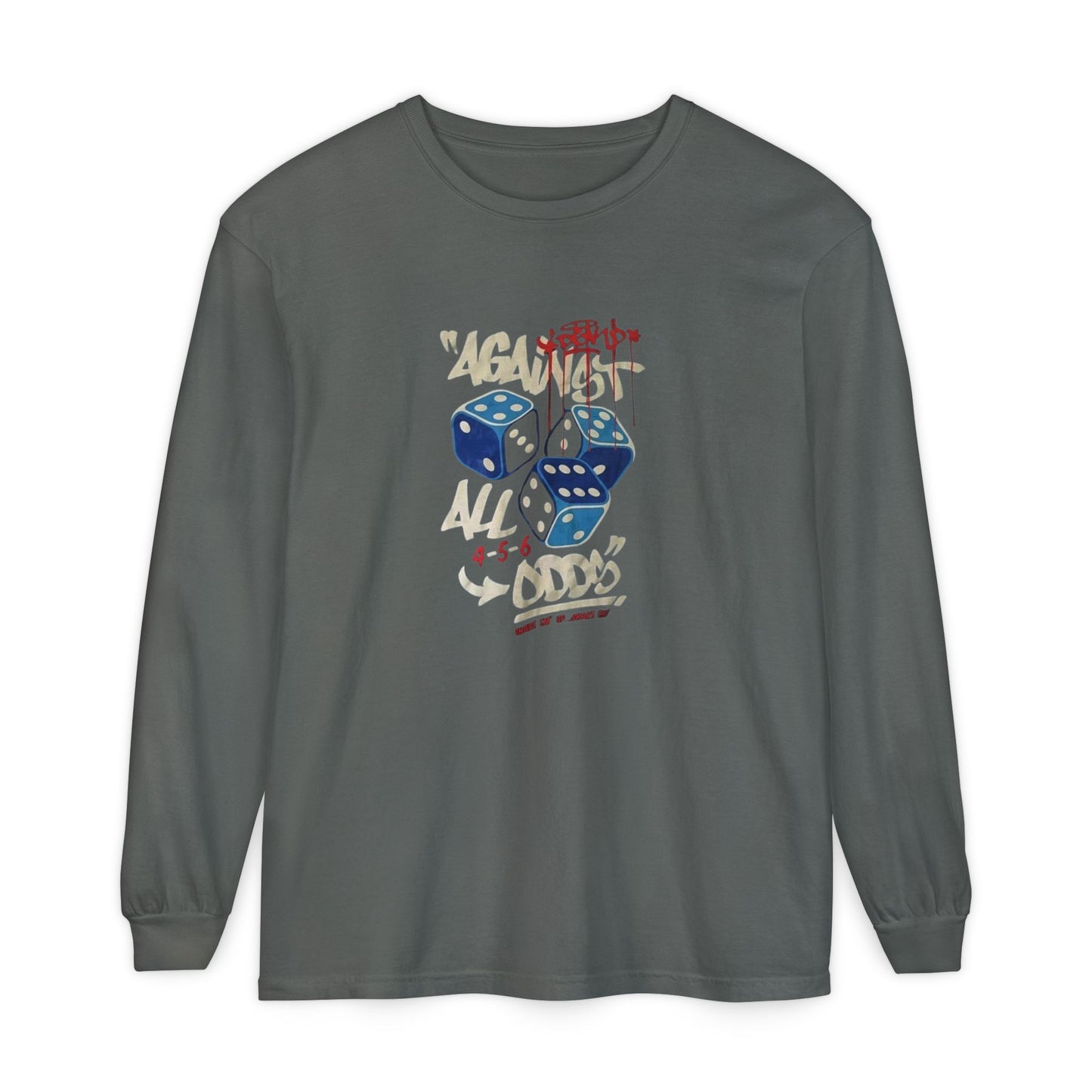Lucky Dice Long Sleeve Tee, Unisex Shirt, Game Night Apparel, Casual Outfit, Gift for Gamers, Fun Retro Vibes