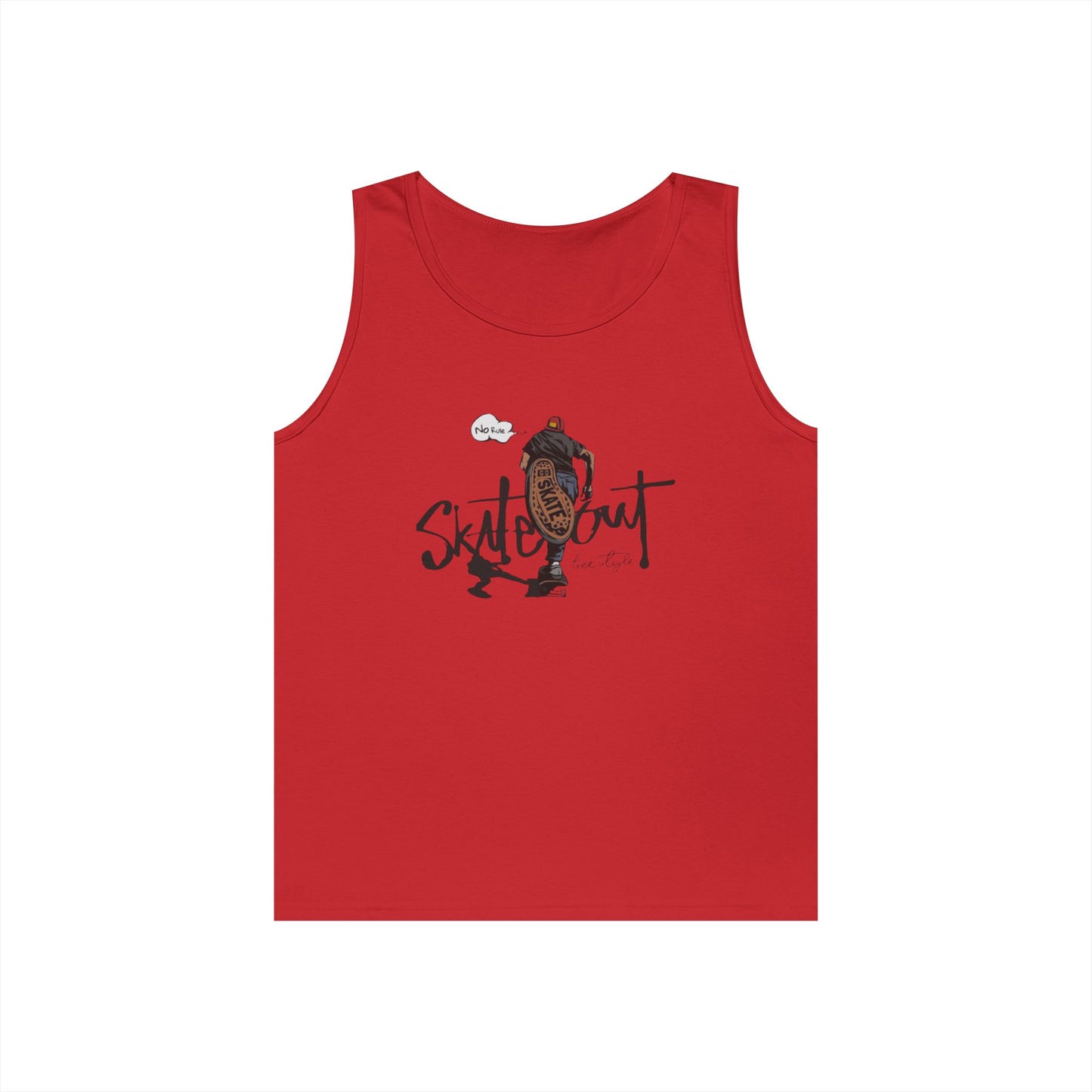 Skateboarder Unisex Heavy Cotton Tank Top - Perfect for Summer, Casual Outfits, Skate Culture, Gift for Skate Lovers, Streetwear Essentials