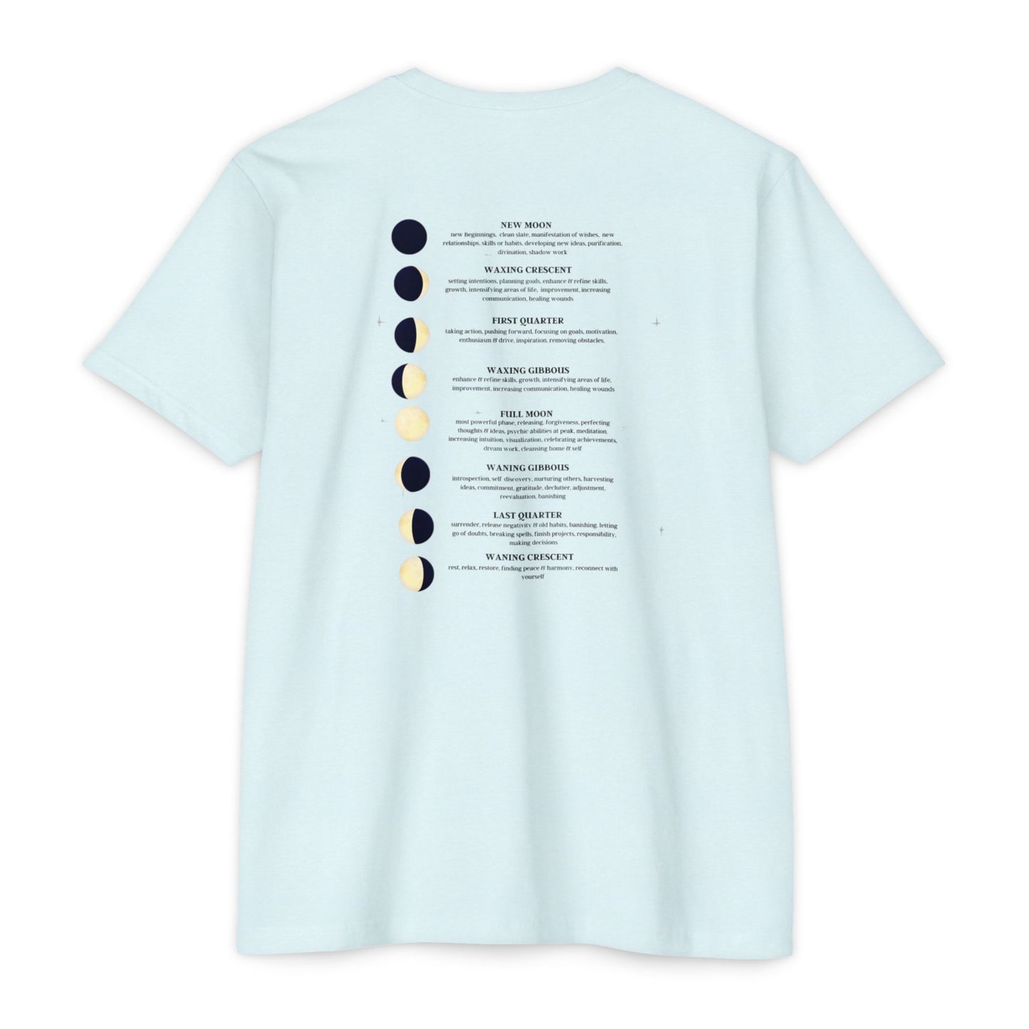 Celestial Moon Phases T-Shirt, Astrology Tee, Lunar Cycle Shirt, Gift for Astrology Lovers, Unisex Graphic Top
