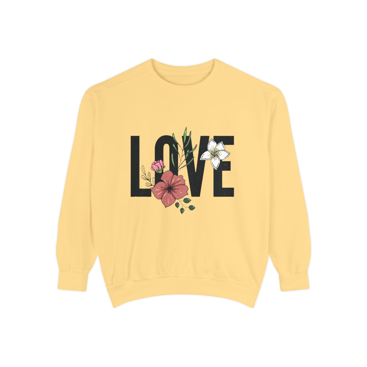 Floral Love Sweatshirt - Cozy Unisex Sweatshirt for Valentine's Day, Gift for Her, Spring Fashion, Self-Love