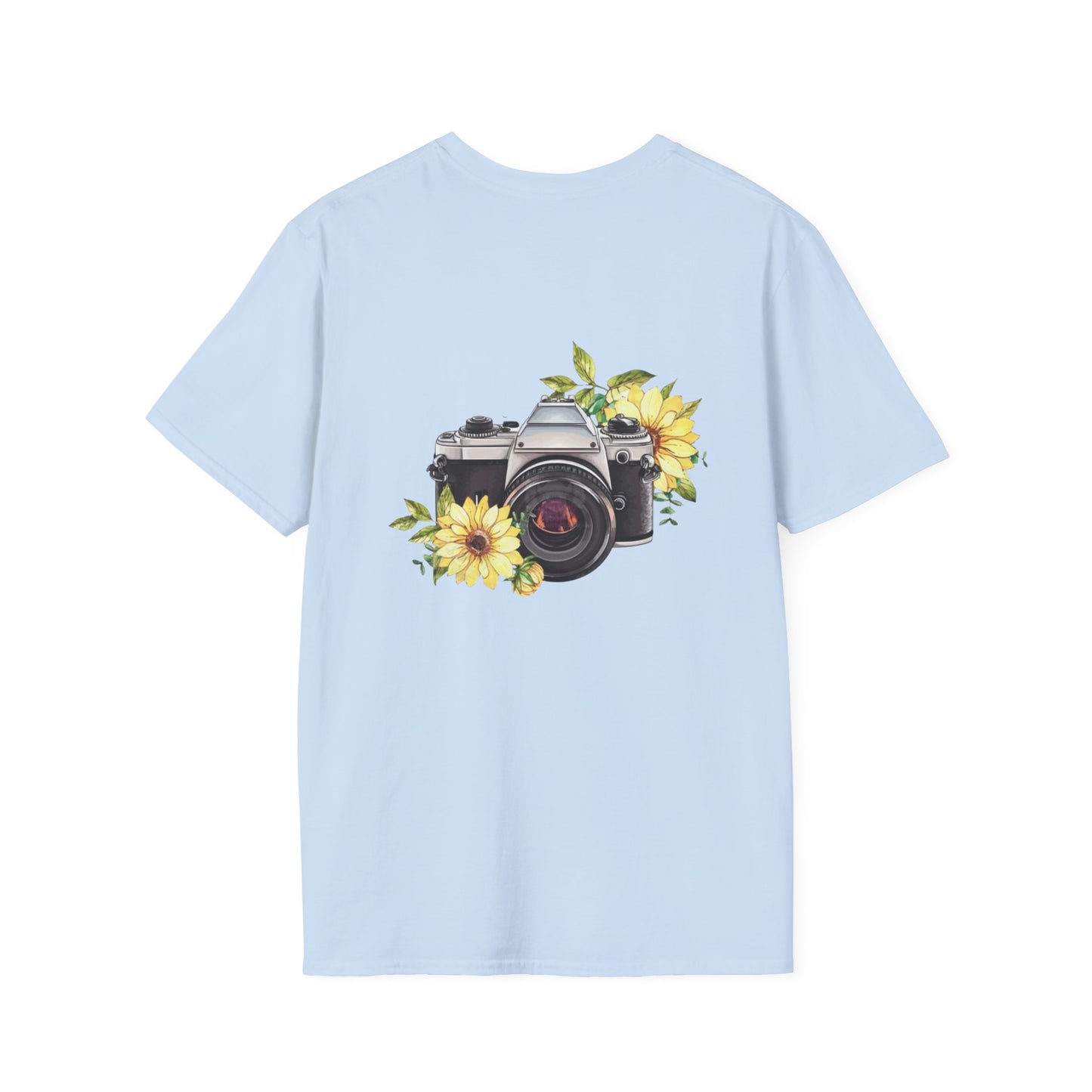 Inspirational Photography T-Shirt, Unisex Tee, Gifts for Photographers, Floral Camera Graphic, Motivational Quote Shirt