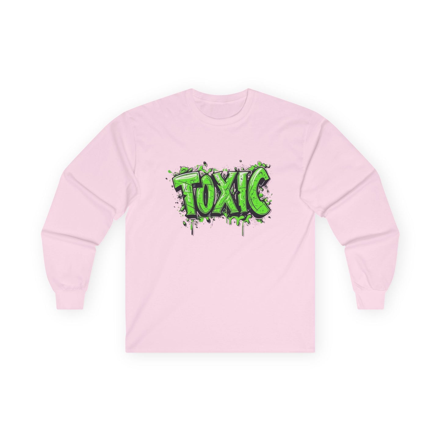 Toxic Graphic Long Sleeve Tee | Unisex T-Shirt, Casual Streetwear, Gift for Teens, Halloween Apparel, Edgy Fashion
