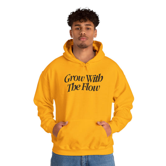 Grow With The Flow Hoodie - Unisex Heavy Blend™ Sweatshirt, Cozy Athleisure, Gift for Friends, Casual Wear, Unique Graphic Design