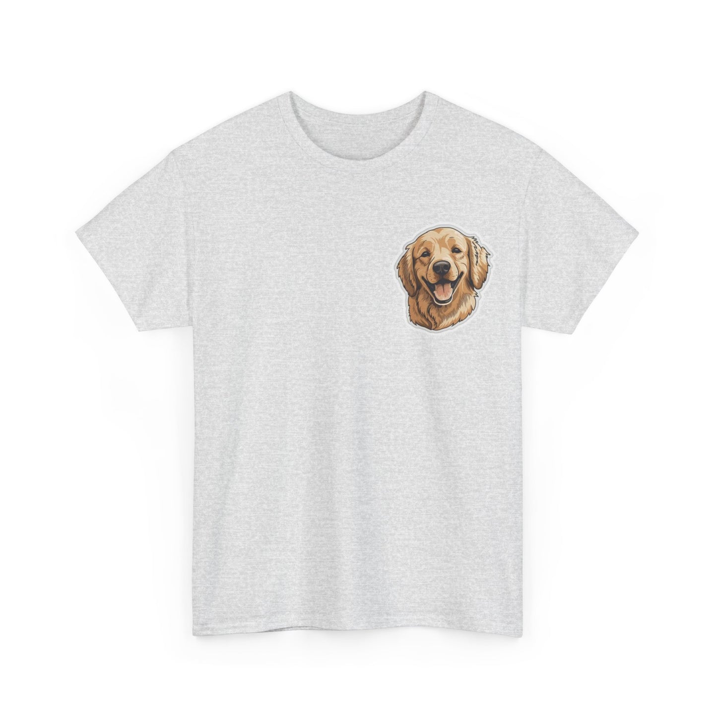 Golden Retriever Floral Unisex Heavy Cotton Tee, Dog Lover Shirt, Pet Gift, Funny Animal Tee, Casual Wear, Birthday Gift
