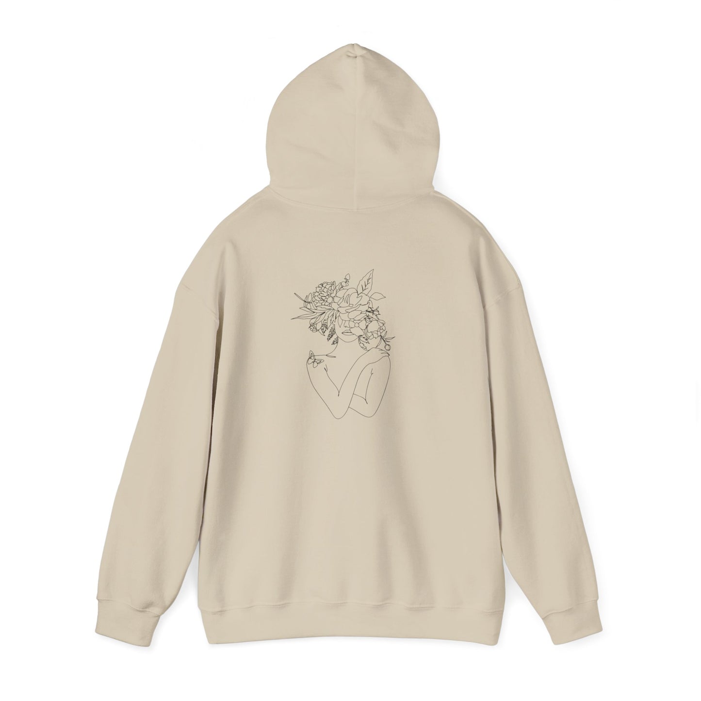 Inspirational Floral Hoodie - Visualise Your Highest Self, Motivational Sweatshirt, Self-Care Gift, Unisex Pullover, Cozy Lounge Wear