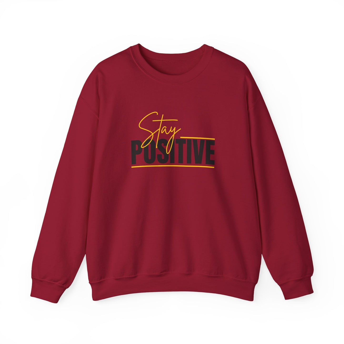 Stay Positive Crewneck Sweatshirt, Unisex Sweatshirt, Motivational Apparel, Cozy Gift, Casualwear, Everyday Comfort