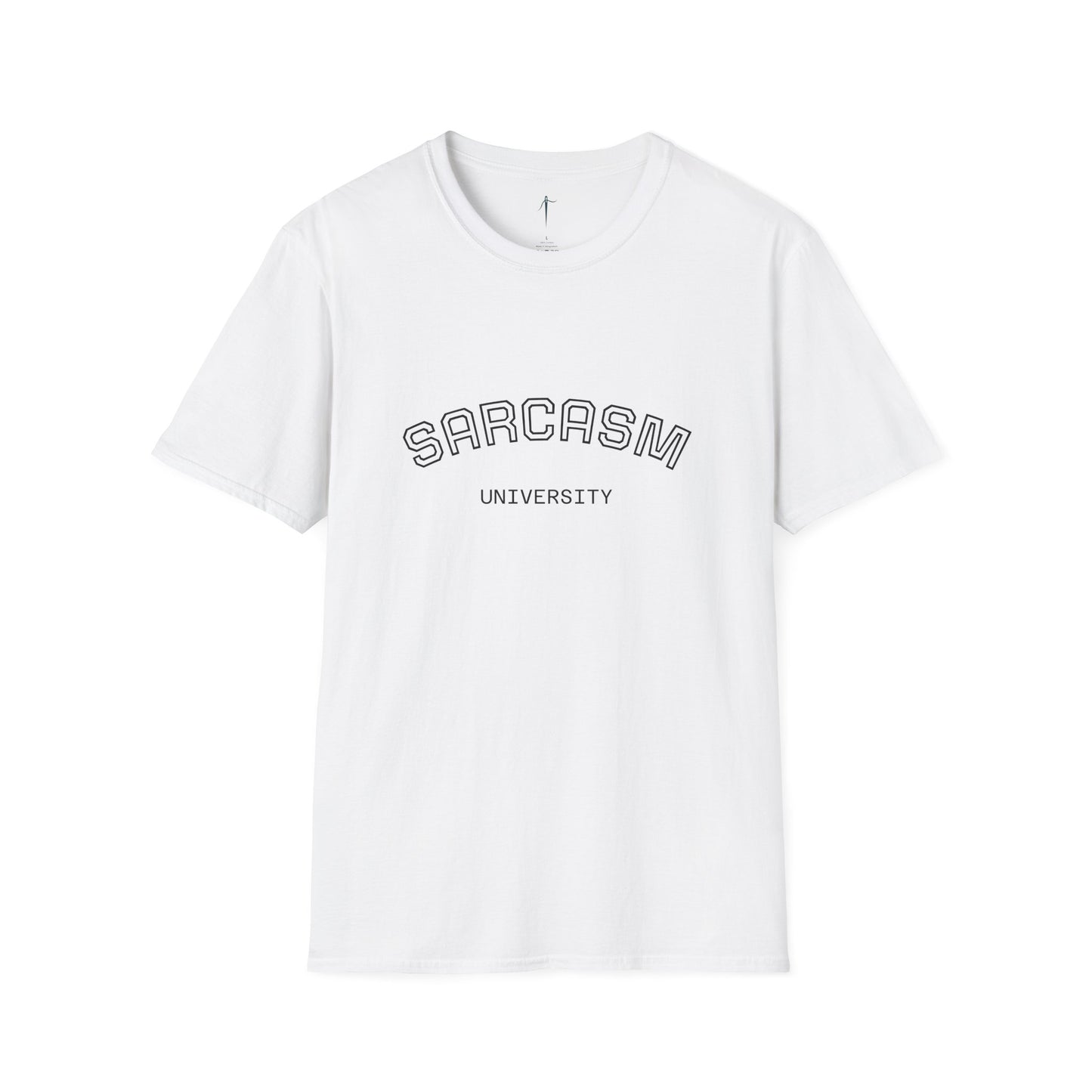 Sarcasm University Unisex Softstyle T-Shirt, Funny Tee, Gift for Sarcastic Friends, Casual Wear, Conversation Starter