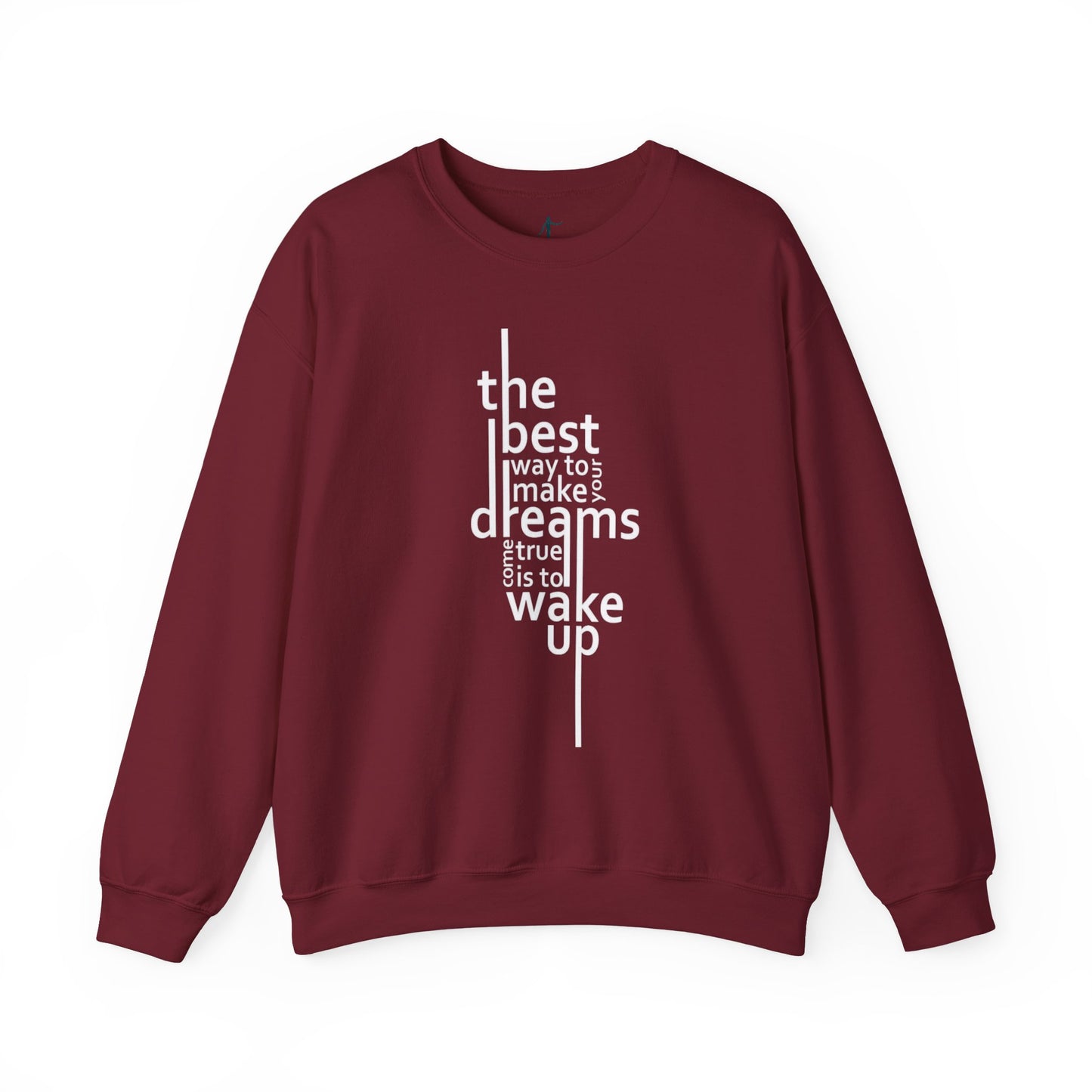 Inspirational Dreamer Crewneck Sweatshirt - Cozy Gift for Dreamers, Motivational Apparel, Casual Fall Wear, Cozy Lounge Style,