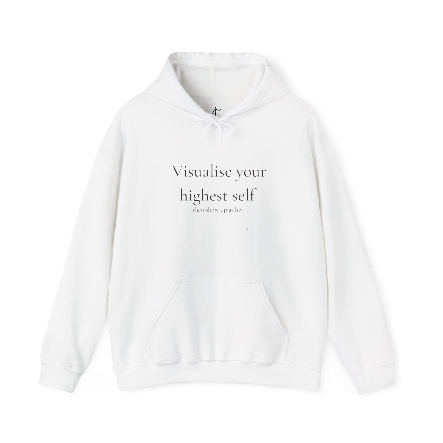 Inspirational Floral Hoodie - Visualise Your Highest Self, Motivational Sweatshirt, Self-Care Gift, Unisex Pullover, Cozy Lounge Wear