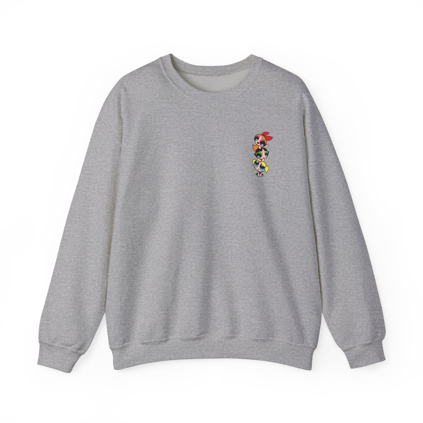 Powerpuff Girls Workout Crewneck Sweatshirt | Unisex Sweatshirt for Cartoon Lovers, Fitness Enthusiasts, Gifts, Casual Wear, Unique Apparel