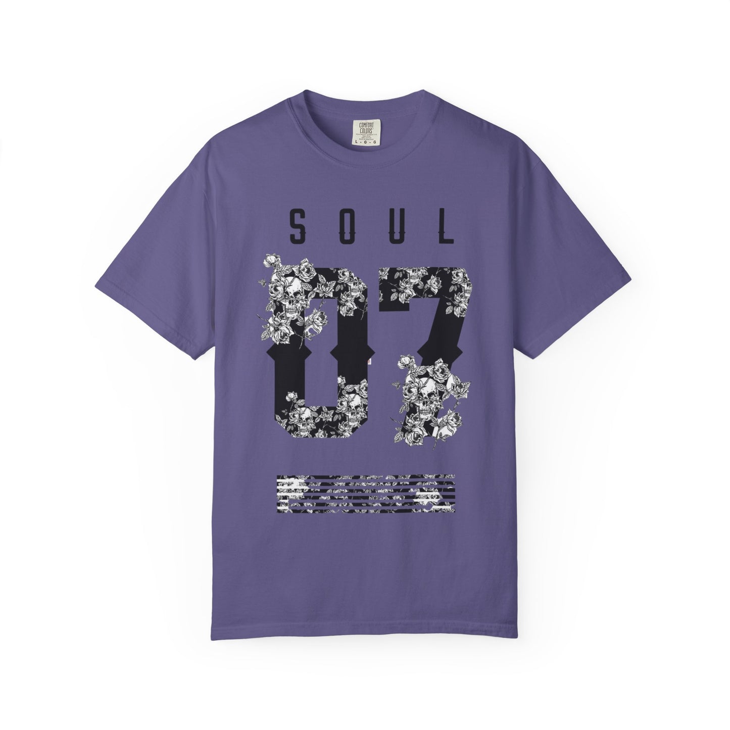 Soul 07 Floral Unisex T-Shirt, Vintage Style Tee, Everyday Casual Wear, Gift for Friends, Summer Fashion