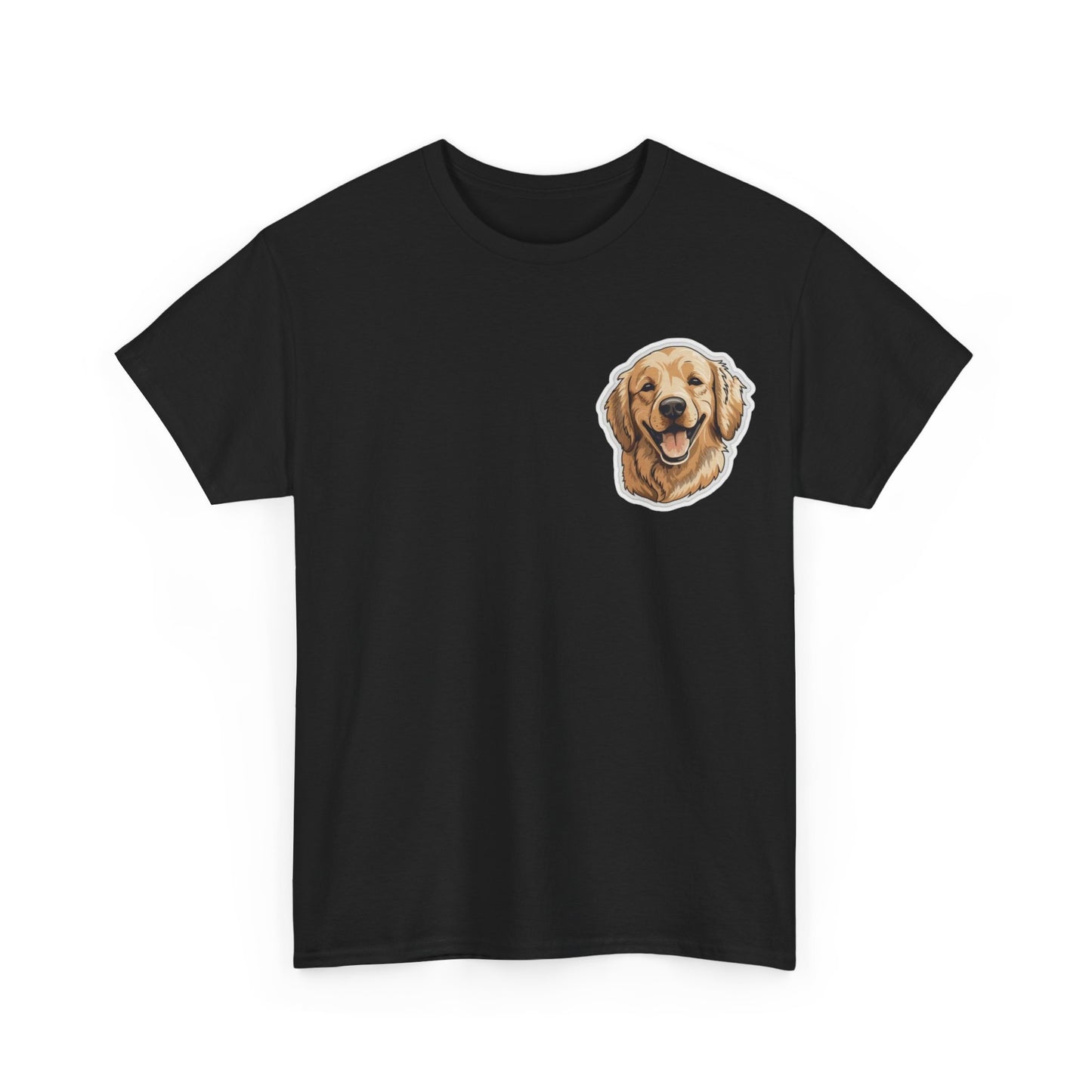 Golden Retriever Floral Unisex Heavy Cotton Tee, Dog Lover Shirt, Pet Gift, Funny Animal Tee, Casual Wear, Birthday Gift