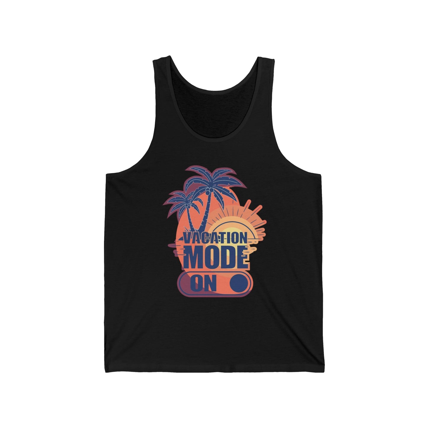 Vacation Mode On Unisex Jersey Tank Top | Beachwear, Summer Vibes, Casual Style, Gift for Travelers