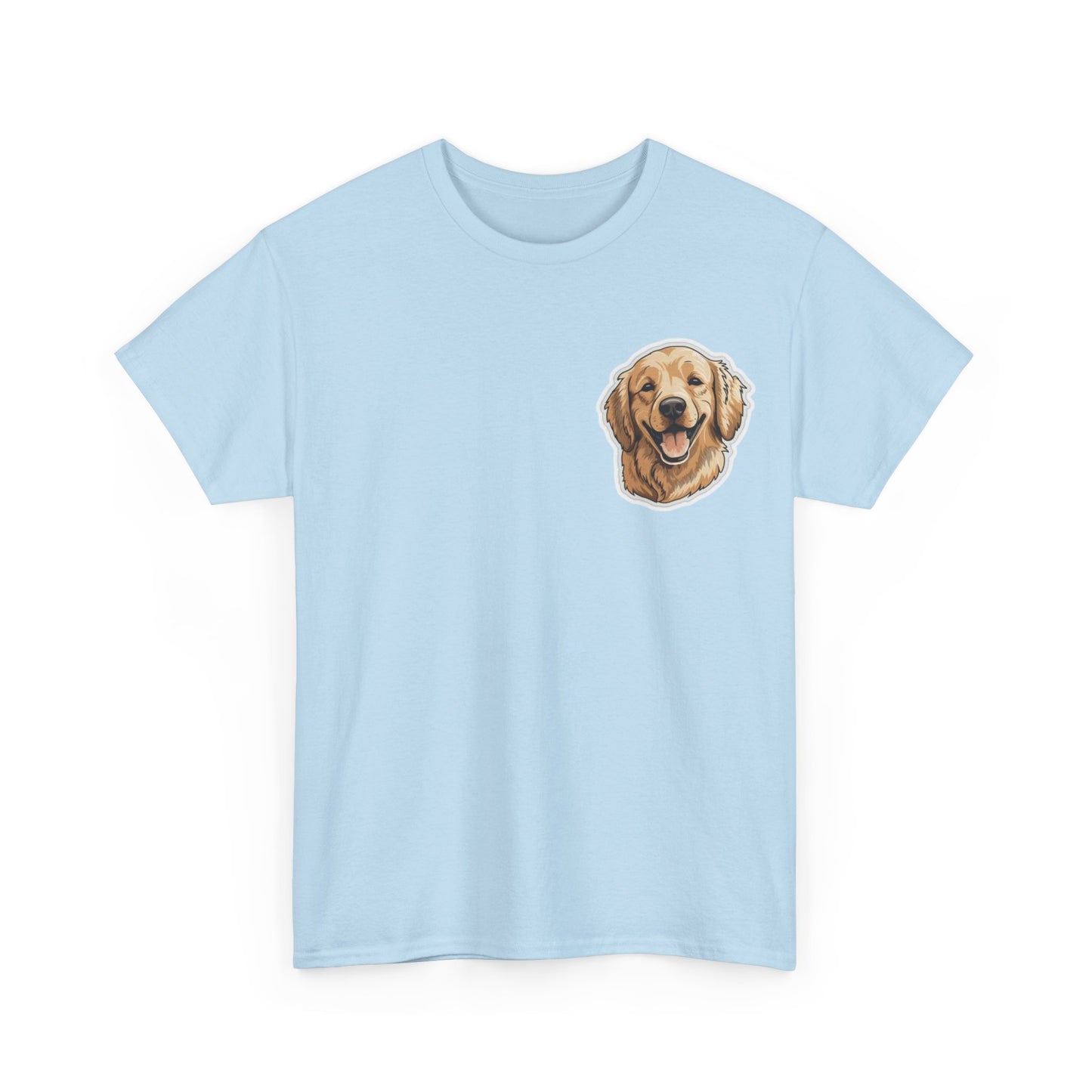 Golden Retriever Floral Unisex Heavy Cotton Tee, Dog Lover Shirt, Pet Gift, Funny Animal Tee, Casual Wear, Birthday Gift