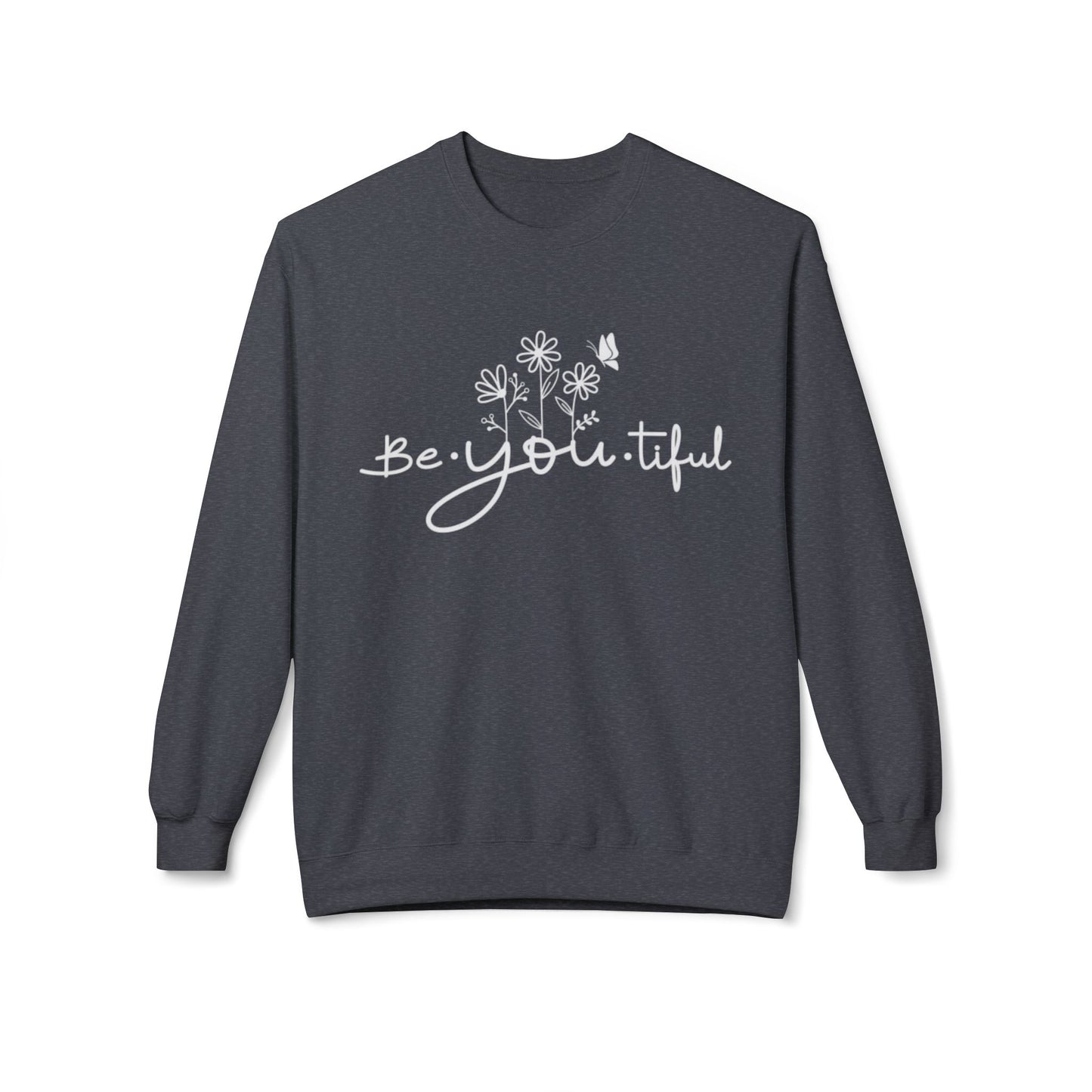 Be You Tiful Fleece Sweatshirt - Cozy Unisex Crewneck, Perfect Gift for Self-Love and Motivation, Comfortable Everyday Wear, Ideal for [...]