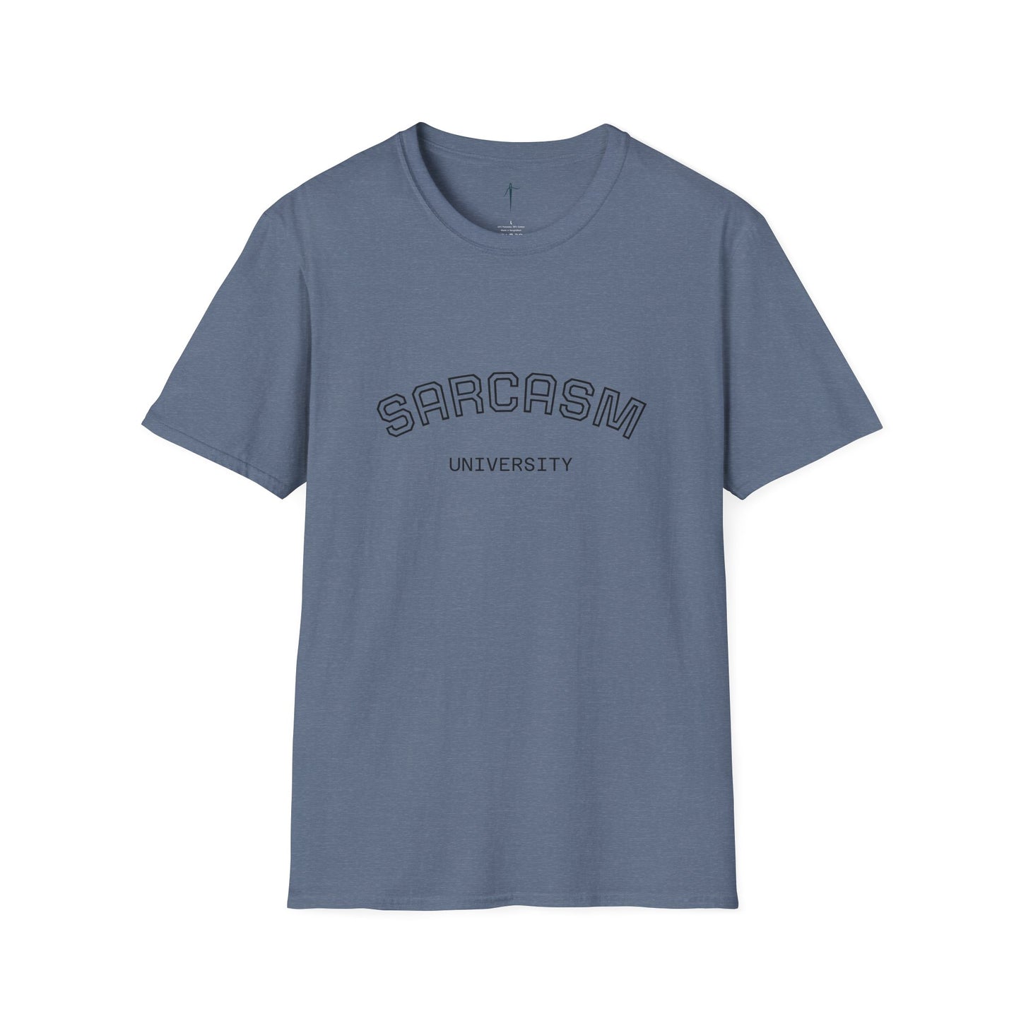 Sarcasm University Unisex Softstyle T-Shirt, Funny Tee, Gift for Sarcastic Friends, Casual Wear, Conversation Starter