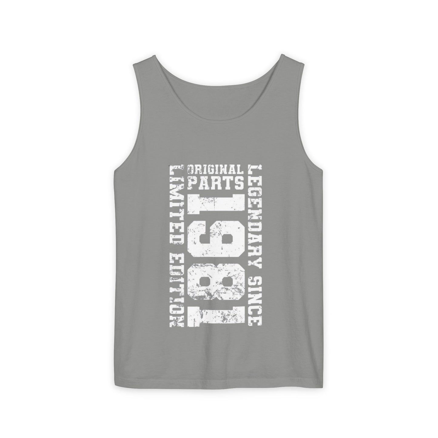Garment-Dyed Tank Top, Relaxed Summer Tee, Beachwear, Casual Layering Piece, Unique Graphic Top, Gift for Him/Her