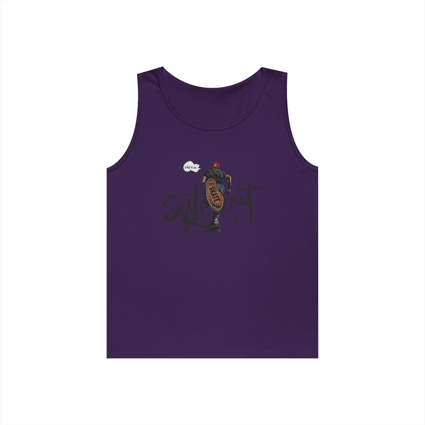 Skateboarder Unisex Heavy Cotton Tank Top - Perfect for Summer, Casual Outfits, Skate Culture, Gift for Skate Lovers, Streetwear Essentials